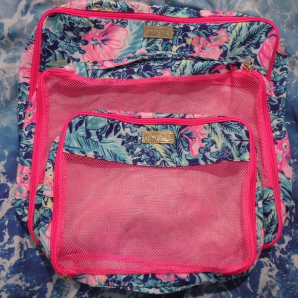 Lilly Pulitzer Handbags - LILLY PULITZER PACKING CUBE SET - BEACH CLUB BLOOM